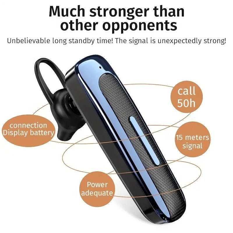 Axl E1 Bluetooth 5.0 Single In-Ear Wireless Headset – 20Hr Bluetooth Headset Axl