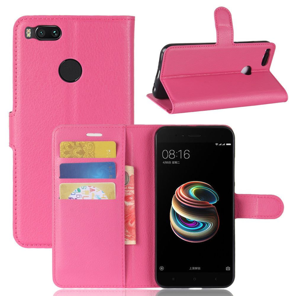 Xiaomi A1 / 5X Wallet Case – Card Holder & Kickstand Cover Wallet Phone Case Axl Rose Red