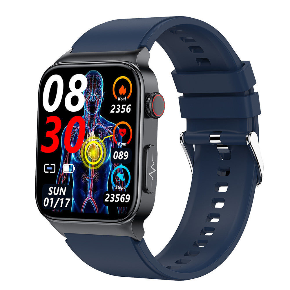 2023 New E500 Smart Watch with ECG Monitoring Axl Blue Glue