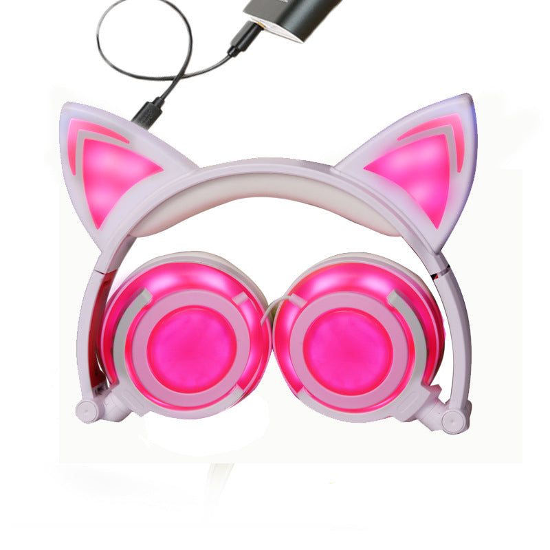 Cat Ear Headphones with LED Glow & Foldable Design | Axl LED Cat Ear Headphones Axl 白色