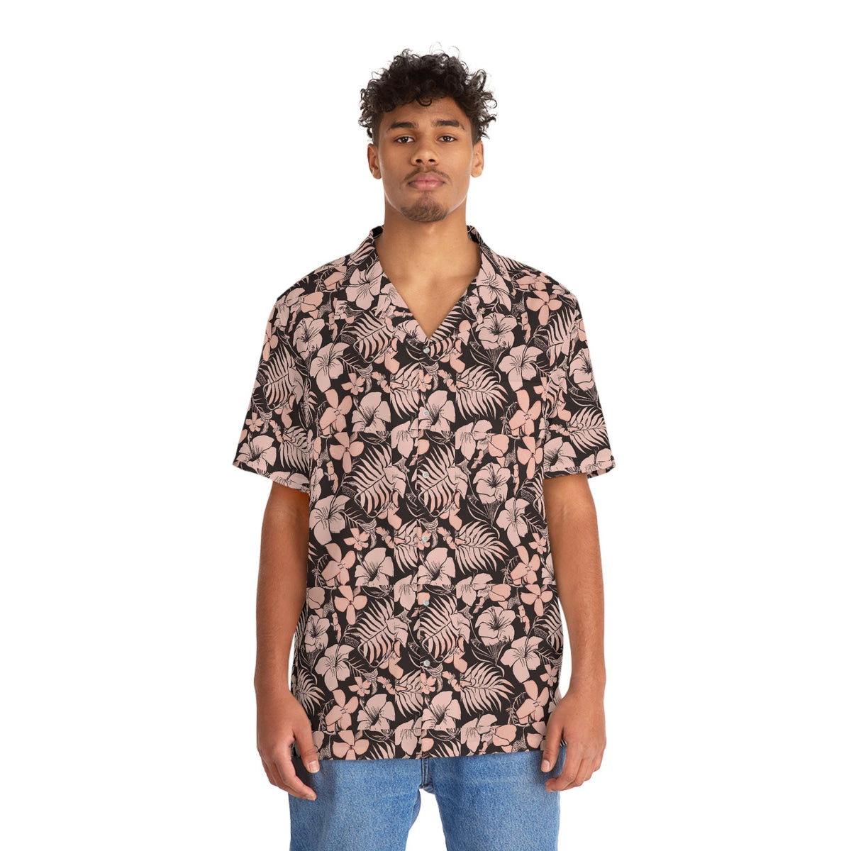 Men's Pink Floral Hawaiian Shirt Axl