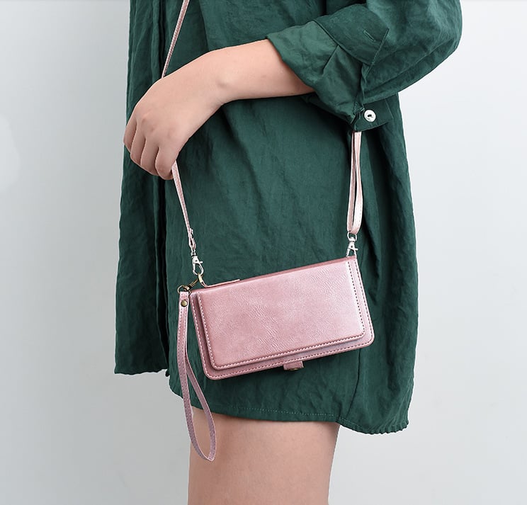 Flip Leather Messenger Bag iPhone Case – TPU & PU