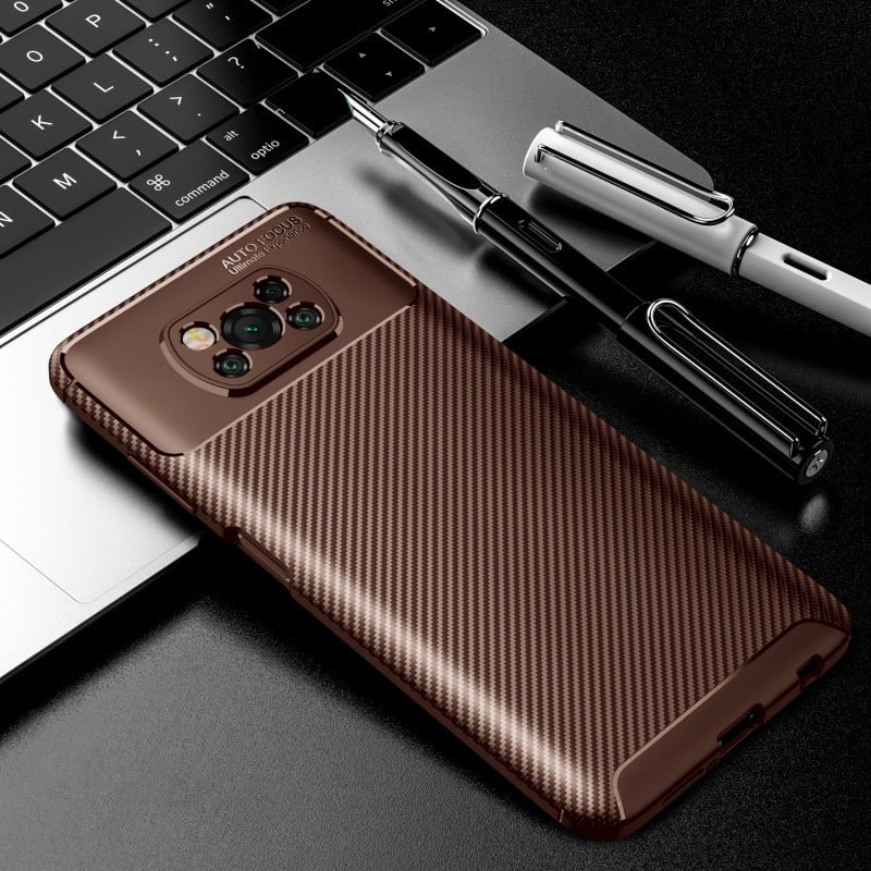 Carbon Fiber TPU Case for Redmi Note 9 – Drop Protection Phone Protective Case Axl