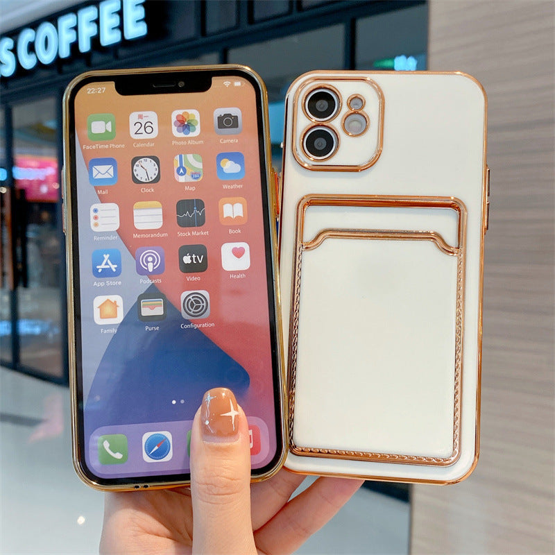 Minimalist TPU Card Holder Case for iPhone 15/13/11 Pro Max Axl