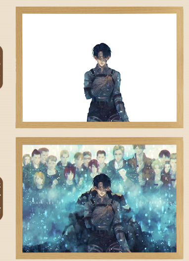 Eren Levi Attack on Titan Light Painting Night Lamp Axl