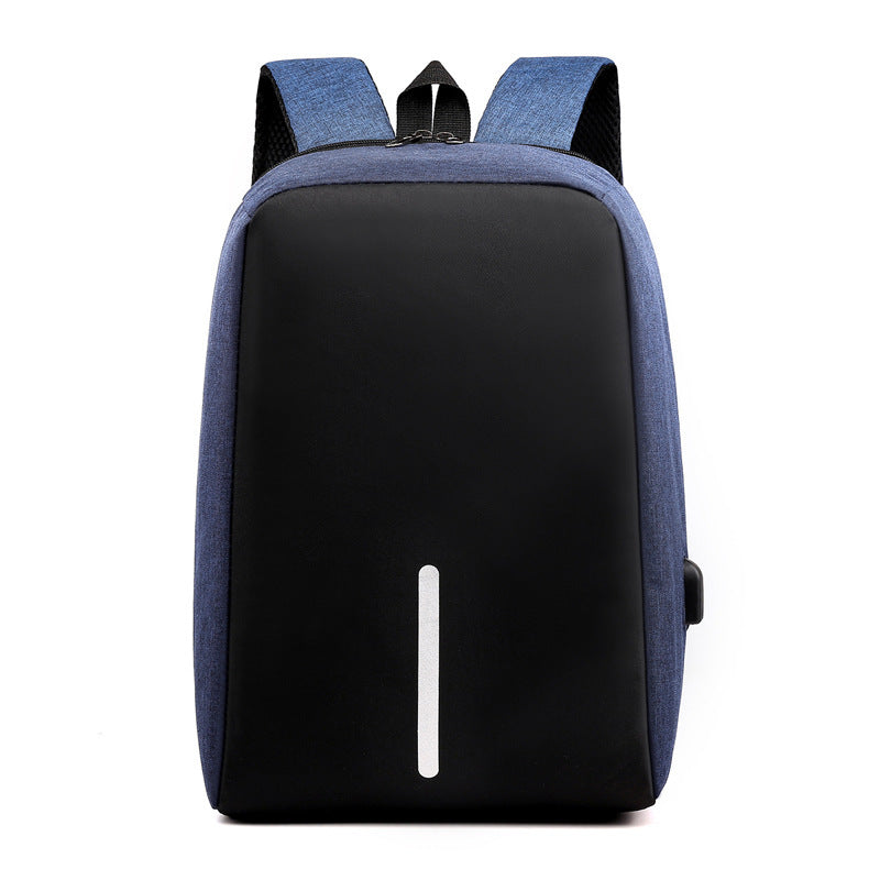 Fashion Anti-Theft Multi-Function USB Backpack for Men Axl Blue 15 inches