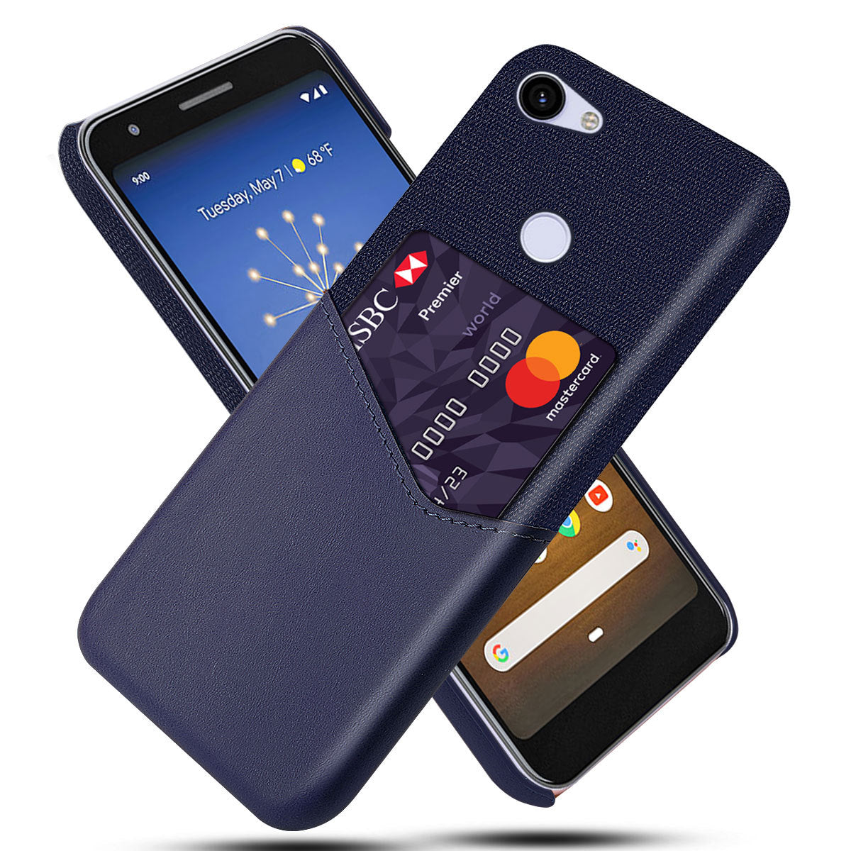 Google Pixel 3a XL Phone Case with Card Slot Axl Navy Blue Pixel 4xl