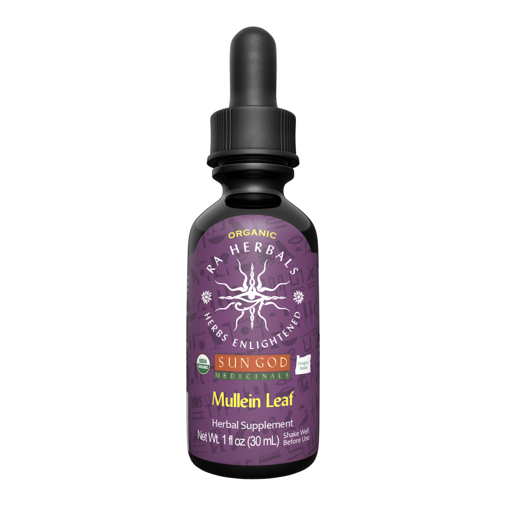 Ra Herbals Certified Organic Mullein Leaf Tincture Axl 1 oz.
