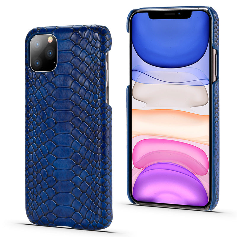 Snakeskin PU Leather iPhone Case – Stylish Protection Leather Phone Case Axl Blue / IPhoneXS MAX