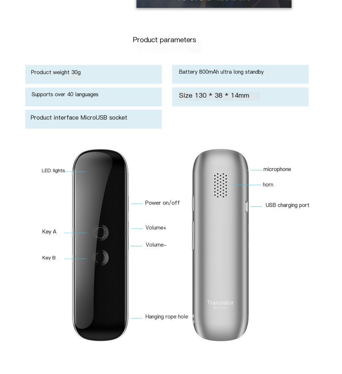 G6 Smart Bluetooth Translator for Multiple Languages Axl