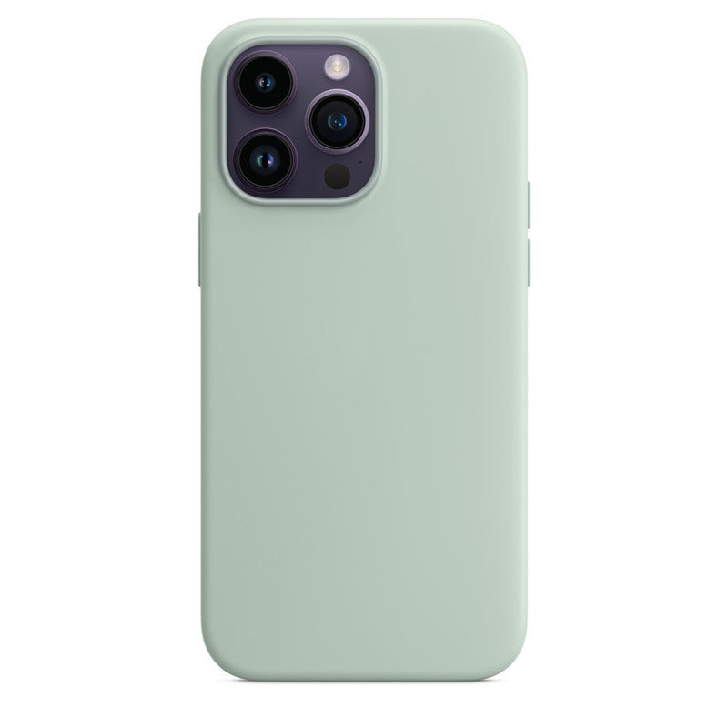 Liquid Silicone Case for iPhone 14 Pro Max with MagSafe Axl Stone Lotus Blue / 14 [regular + LOGO + official website packaging]]