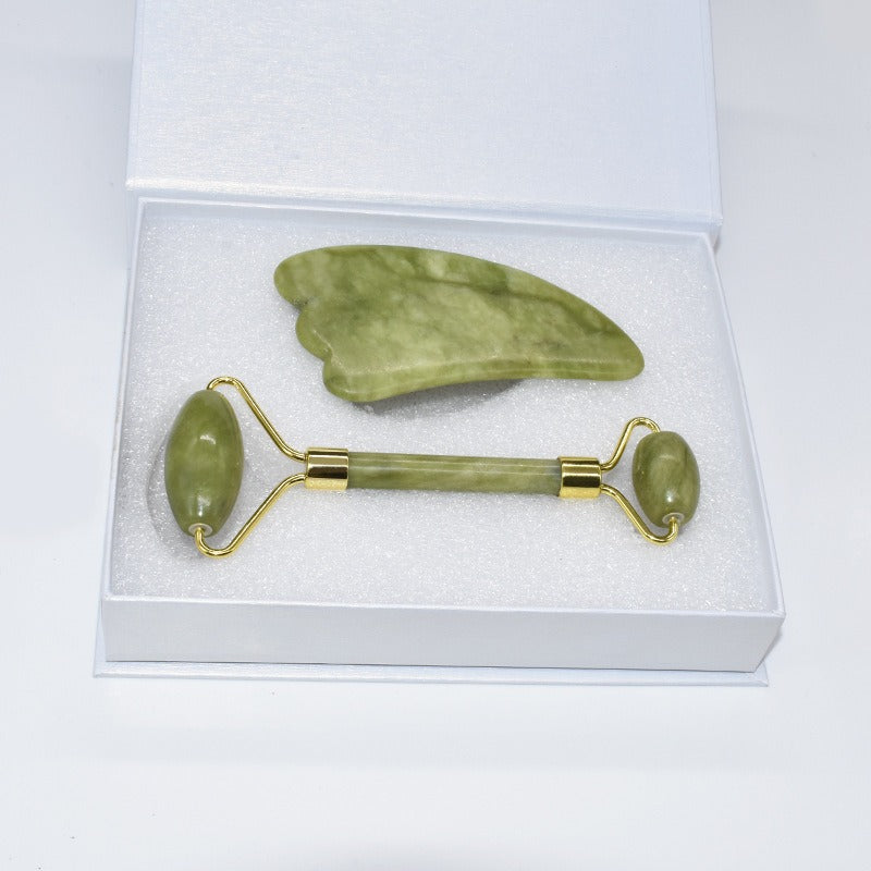 Simple Jade Roller & Gua Sha Facial Massager Set Axl