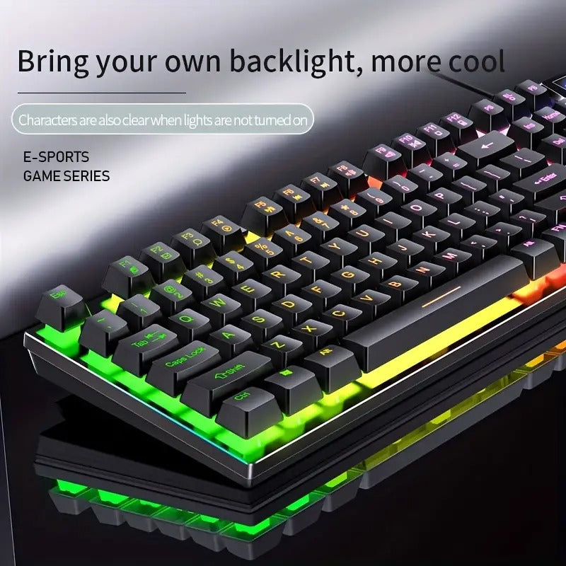 Axl USB Wired Mechanical Feel Gaming Keyboard 104 Keys RGB Gaming Keyboard Axl