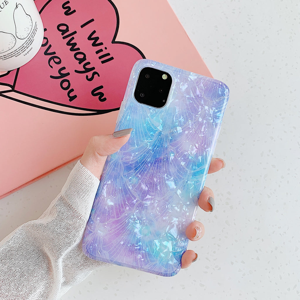 Purple Shiny Shell Case for iPhone Xs/6s/7/8/11 Pro Axl