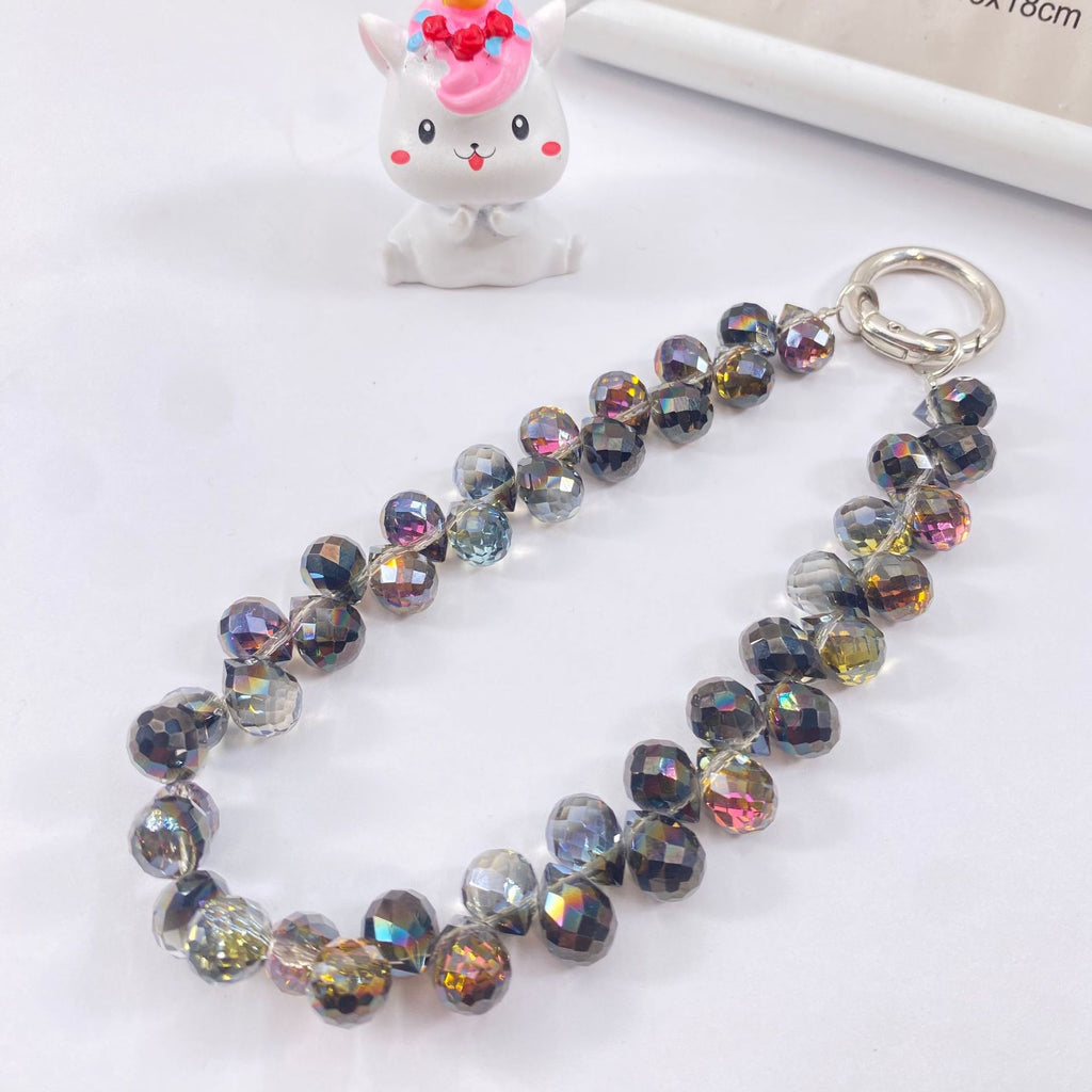 Creative Crystal Phone Chain with Elegant Beads and Design Axl