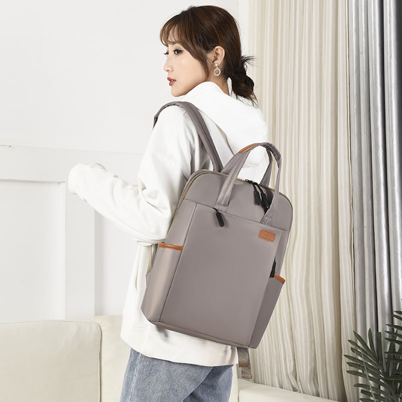 Korean 15.6-Inch Waterproof Business Backpack for Men/Women Axl Khaki