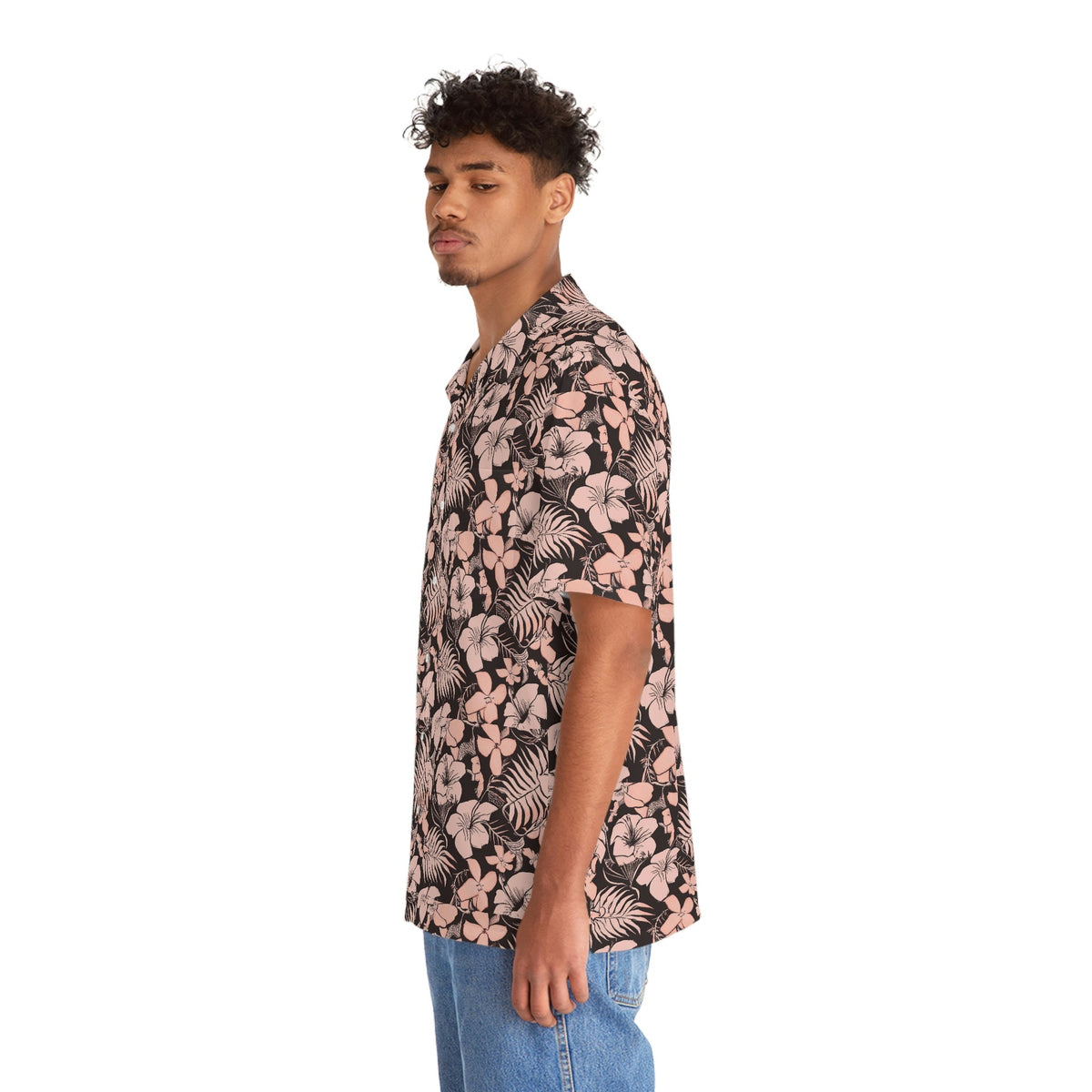 Men's Pink Floral Hawaiian Shirt Axl