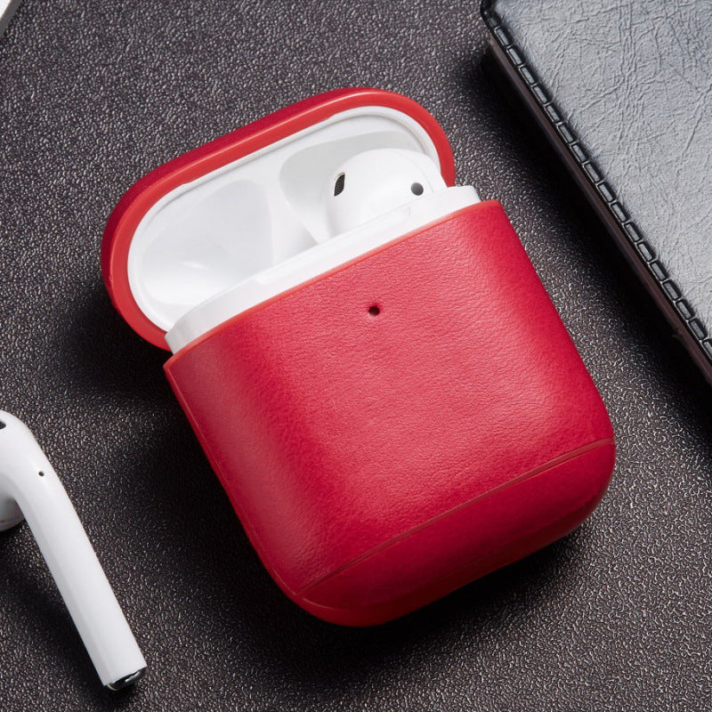 Retro Lychee Pattern Headphone Case, Dustproof & Shockproof Axl Rose Red