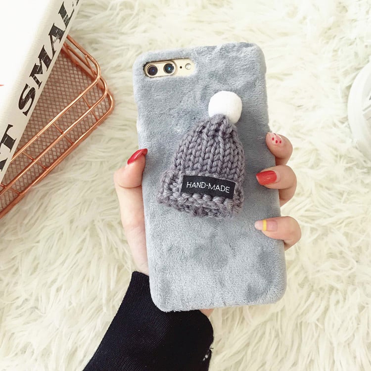 New Plush Hats for iPhone 7/8 Plus - Christmas Theme Axl Gray / iPhone15pro