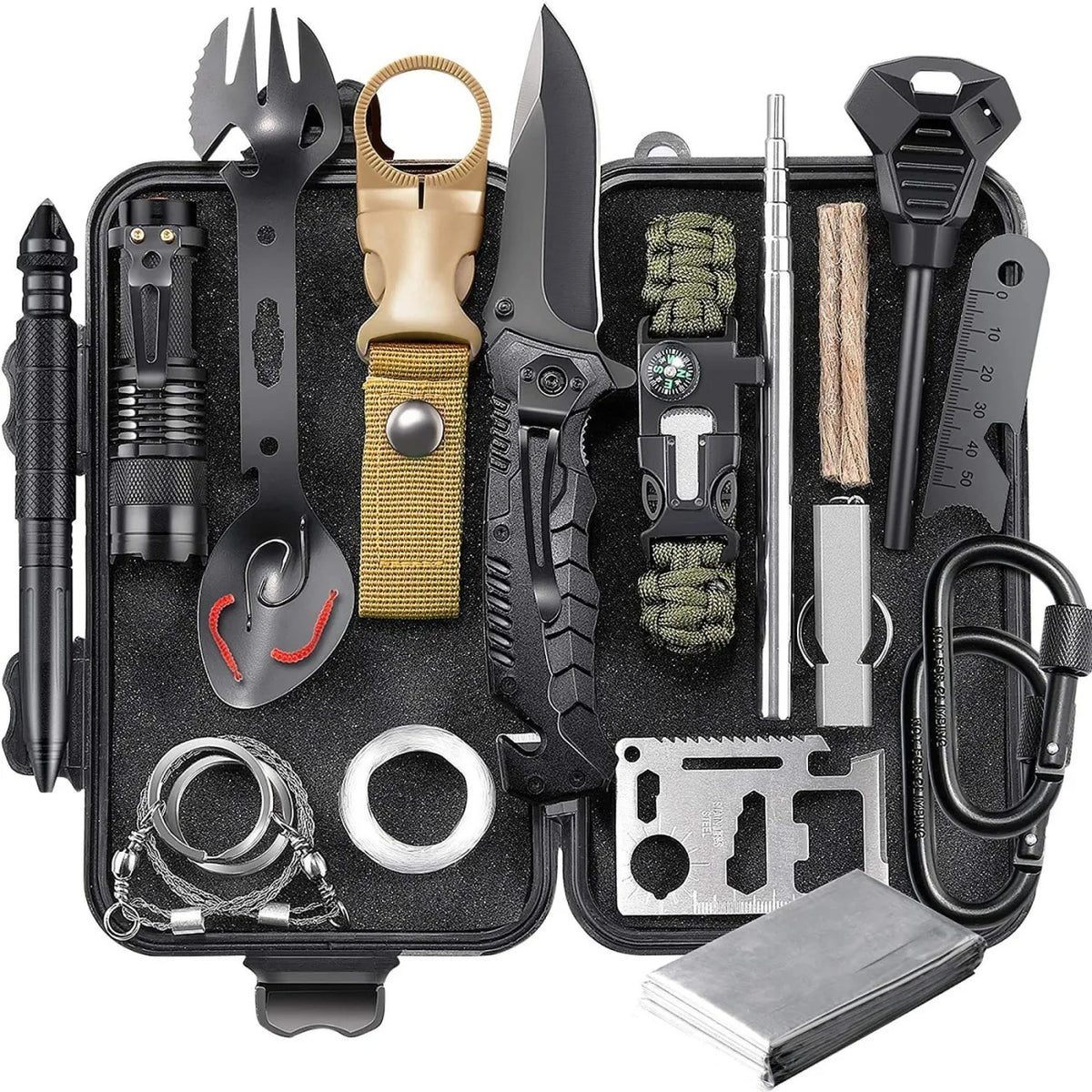 Outdoor Survival Kit Wilderness Tool Set Axl H16418 One Size