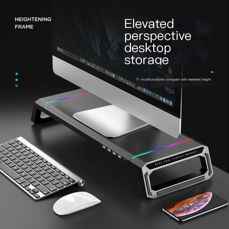 Multi-Functional Computer Monitor Stand with USB Hub Axl