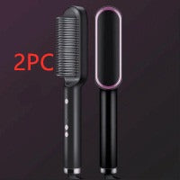Mini Hair Straightener & Curler Brush Axl BlackEU2PCS -