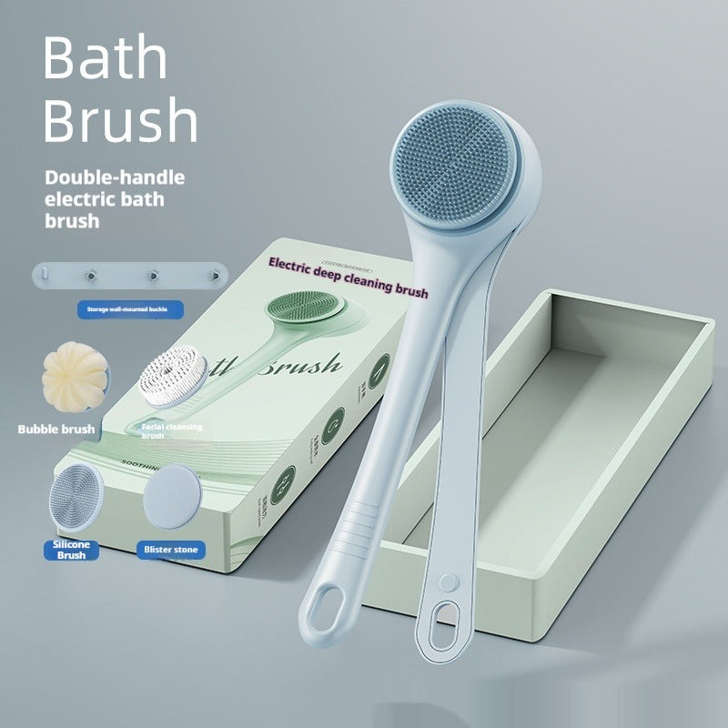 Electric Dual-Handle Bath Brush – Rechargeable Long Handle Scrubber Axl
