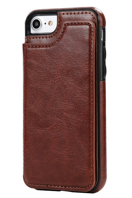 PU Leather Card Holder Flip Case – iPhone 8 & Samsung S8+