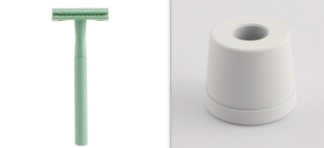 Diamond Pattern Manual Safety Razor Axl Green set Set