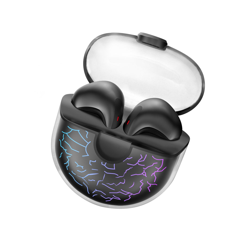 Transparent M6mini Bluetooth Sports Headset - Waterproof Axl Black Crack