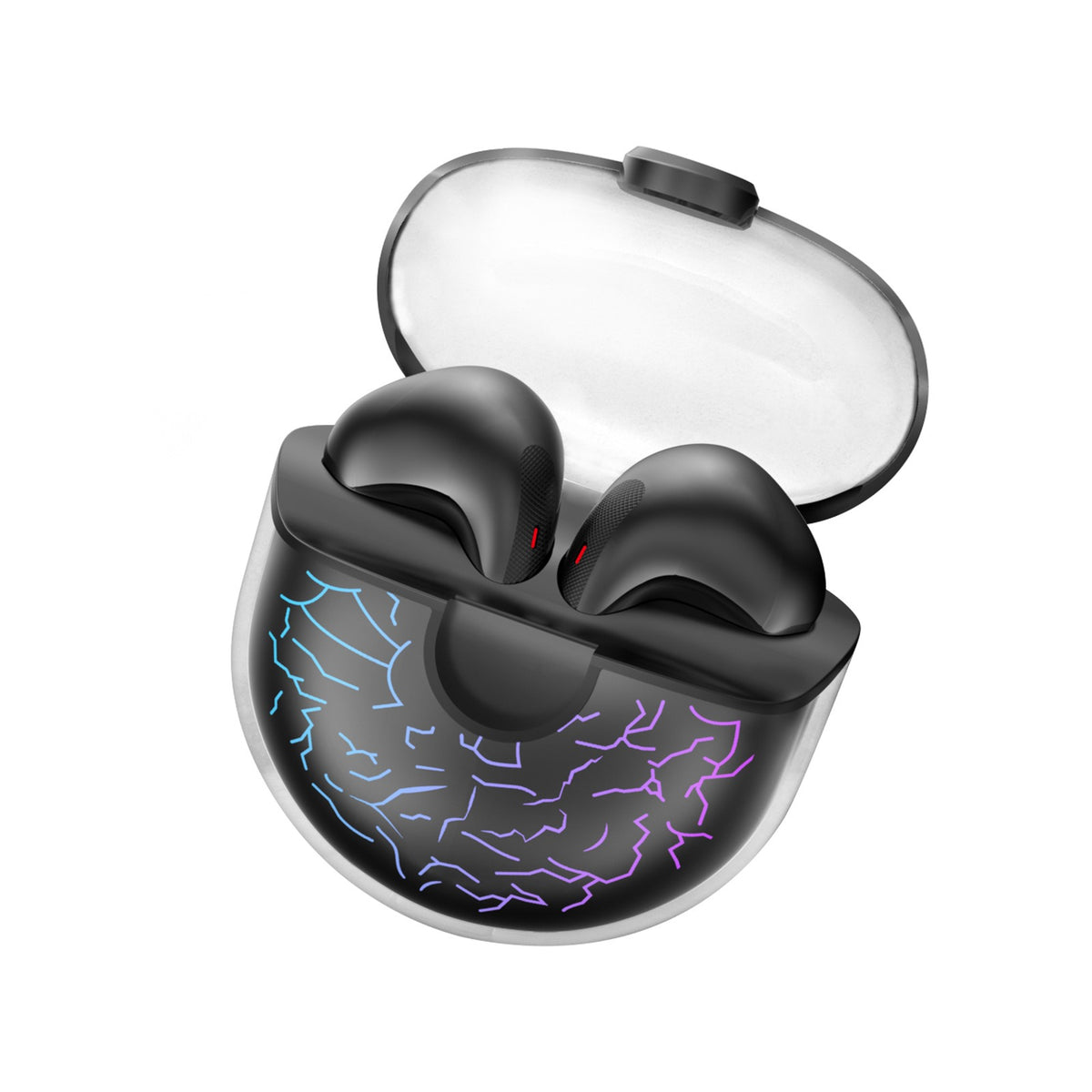Transparent M6mini Bluetooth Sports Headset - Waterproof Axl Black Crack
