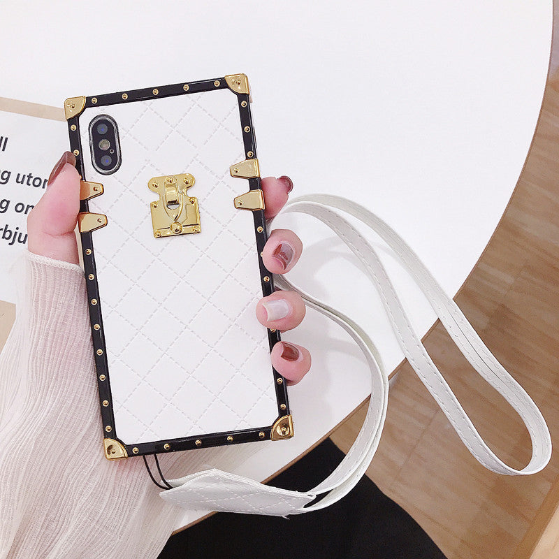 Diamond Pattern TPU iPhone Case with Lanyard | Axl