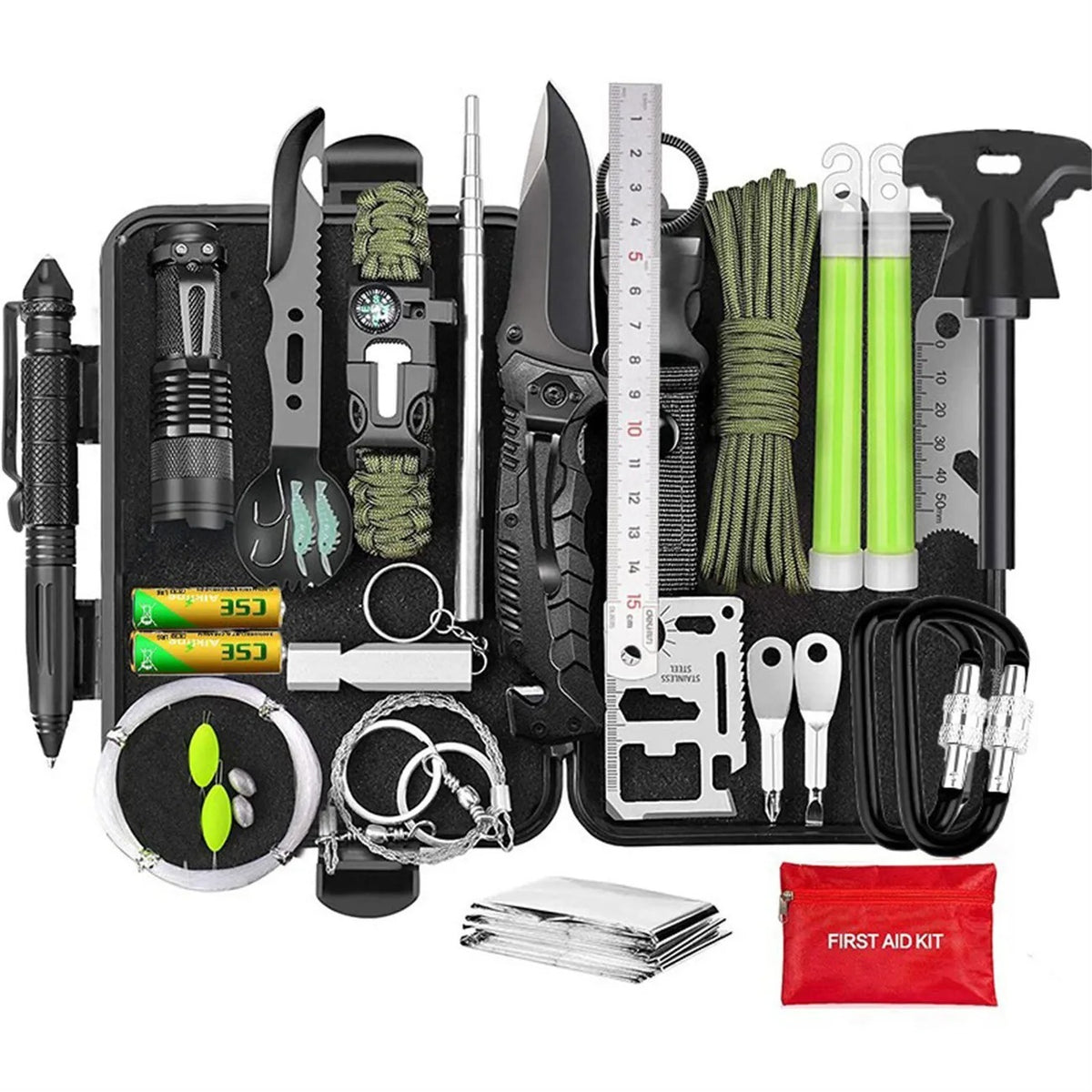 Outdoor Survival Kit Wilderness Tool Set Axl H20520 One Size