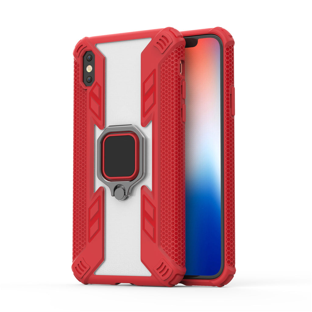 Transparent Airbag Phone Case with Ring Bracket & Mag Mount Phone Case with Mount Axl Red Iphone 7