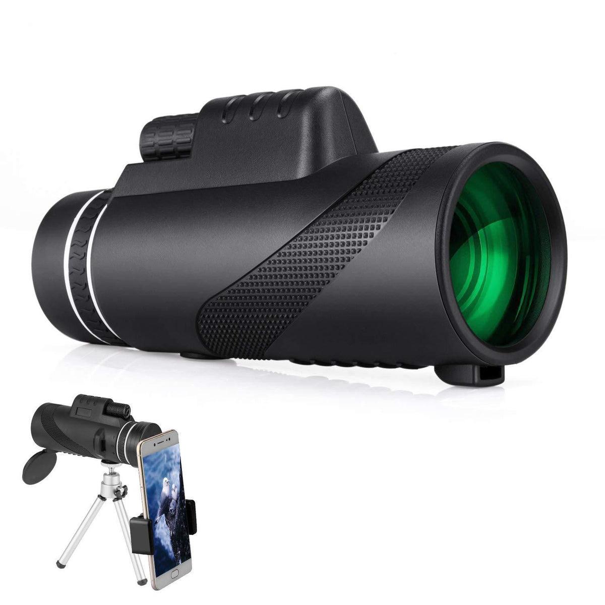 High-Definition Telescope with Universal Phone Mount Axl