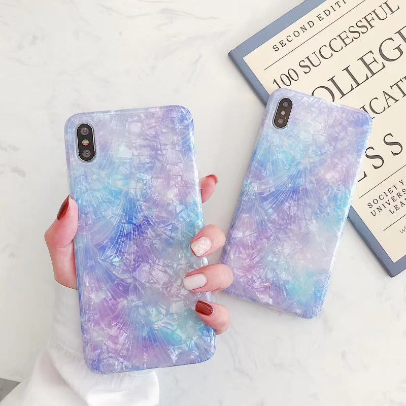 Purple Shiny Shell Case for iPhone Xs/6s/7/8/11 Pro Axl