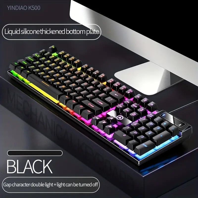 Axl USB Wired Mechanical Feel Gaming Keyboard 104 Keys RGB Gaming Keyboard Axl