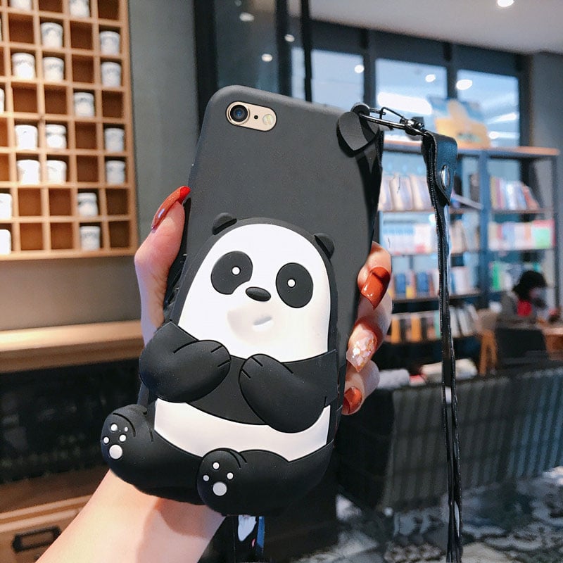 Cute Cartoon Panda Case for iPhone 11 Pro Max Axl green / l2promax/13promax