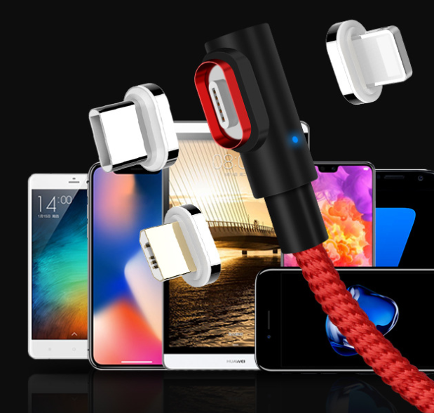 3-in-1 Magnetic Charging Cable – USB, Micro USB & Type-C Magnetic Charging Cable Axl