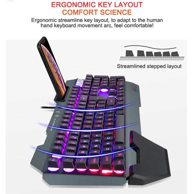 Ergonomic Mechanical Keyboard with RGB Backlight Axl