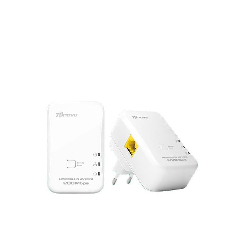 7INOVA Mini Powerline Adapter for 200Mbps Video Monitoring Axl