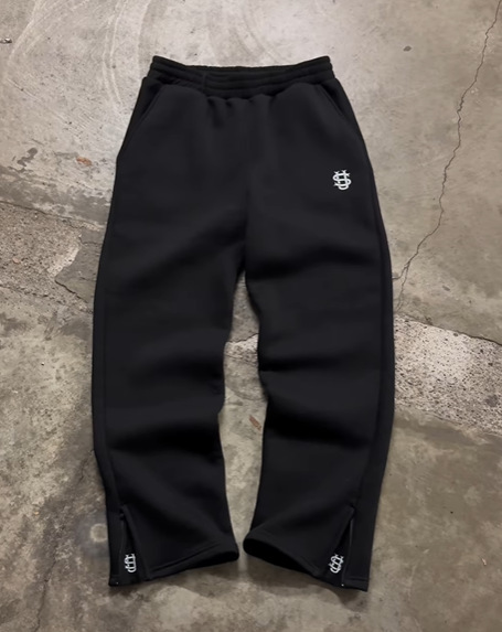Solid Color Zipper Sweatpants Axl