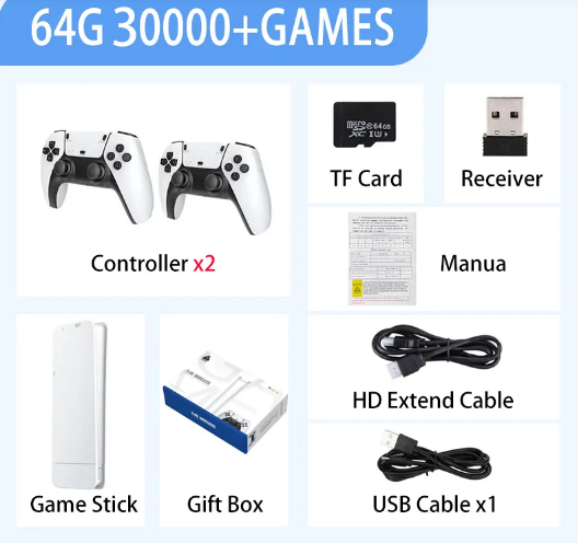 M15 Mini TV Game Machine Wireless Stick Arcade Axl Small package 64 G
