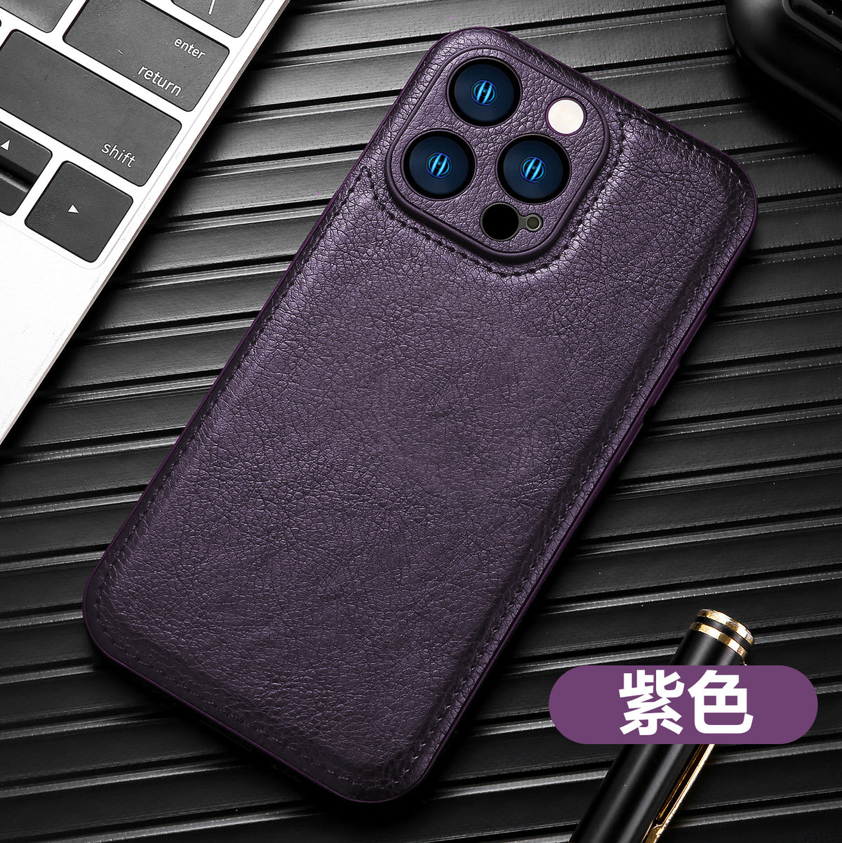 Premium Leather Case for iPhone 15 Pro Max & 13/11 Axl Purple / iPhone X/XS