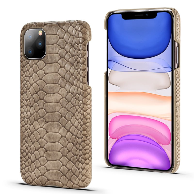 Snakeskin PU Leather iPhone Case – Stylish Protection Leather Phone Case Axl yellow / IPhone11 P M
