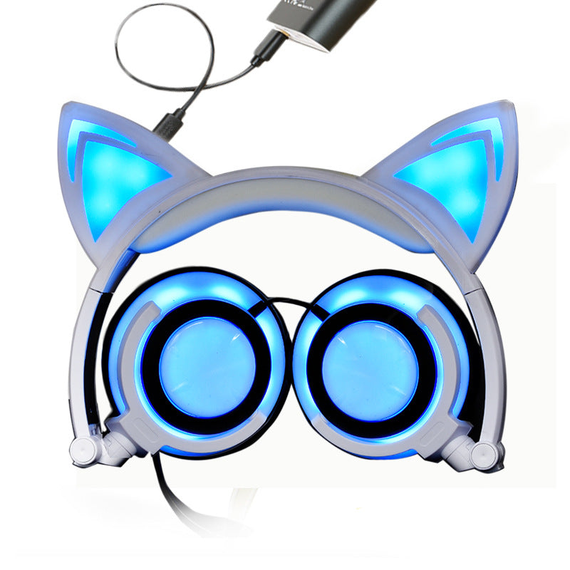 Cat Ear Headphones with LED Glow & Foldable Design | Axl LED Cat Ear Headphones Axl