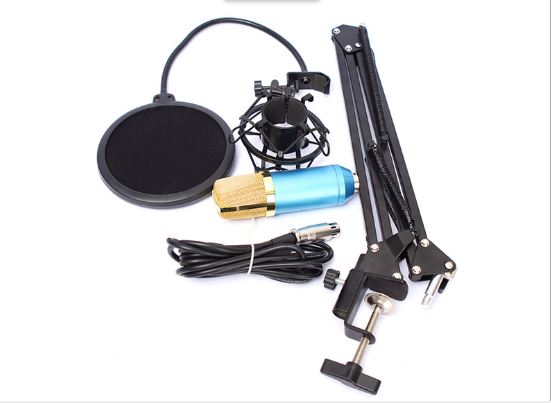 Karaoke Condenser Mic Kit – Cardioid, Stand & Shock Mount Condenser Microphone Kit Axl