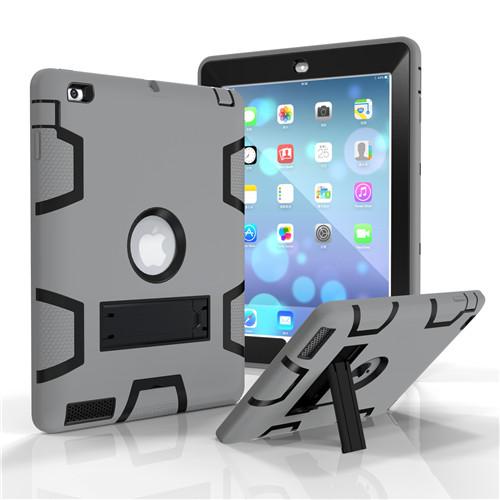 Full Coverage Silicone Kids Tablet Case with Stand Axl Black bottom light ash