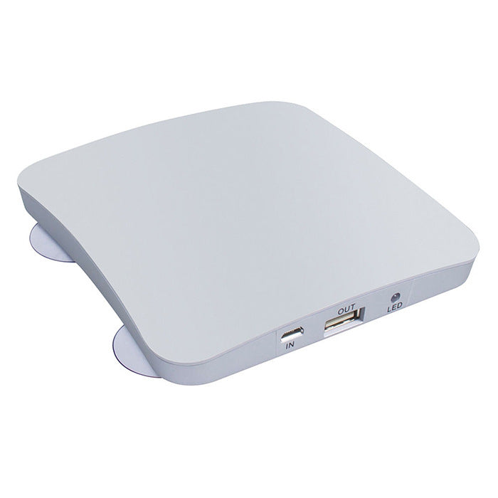 Solar-Powered Suction Cup Portable Charger (Power Bank) Axl White 5200MAh