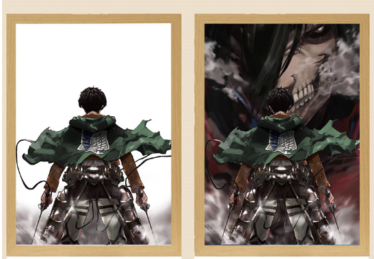 Eren Levi Attack on Titan Light Painting Night Lamp Axl